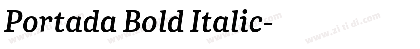 Portada Bold Italic字体转换